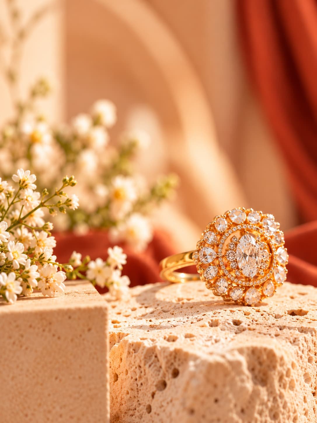 Elegant jewellery detail by Midaas Fashions